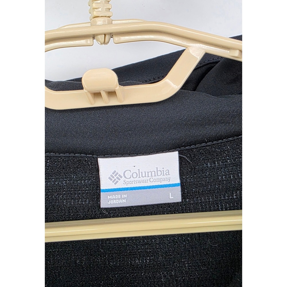 Columbia Women Size Large Blue Black Space Dye‎ Quarter Zip Pullover Fleece Top - Picture 3 of 8
